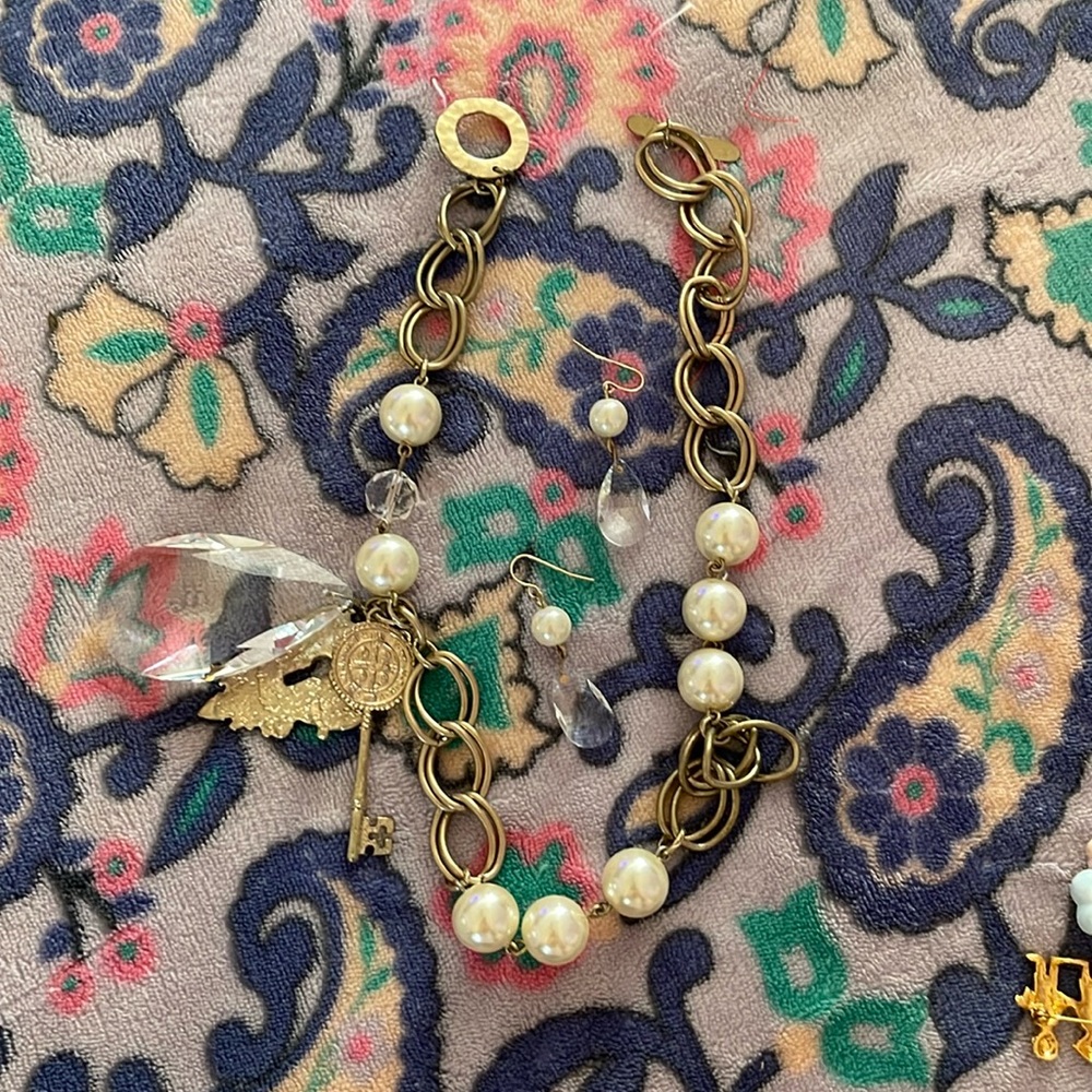 Unique necklace with matching earrings